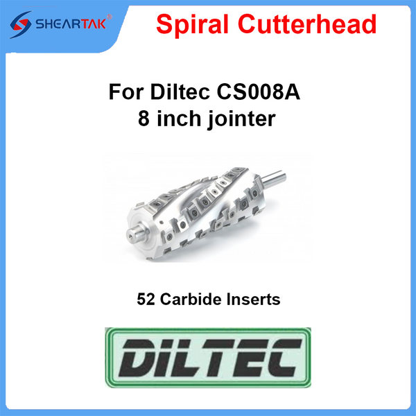 Spiral Cutterhead for Diltec CS008A 8 inch jointer