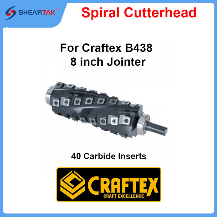 Spiral Cutterhead for Craftex  B438 8 inch Jointer