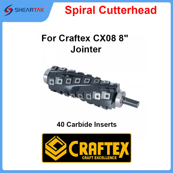 Spiral Cutterhead for Craftex CX08 8" Jointer