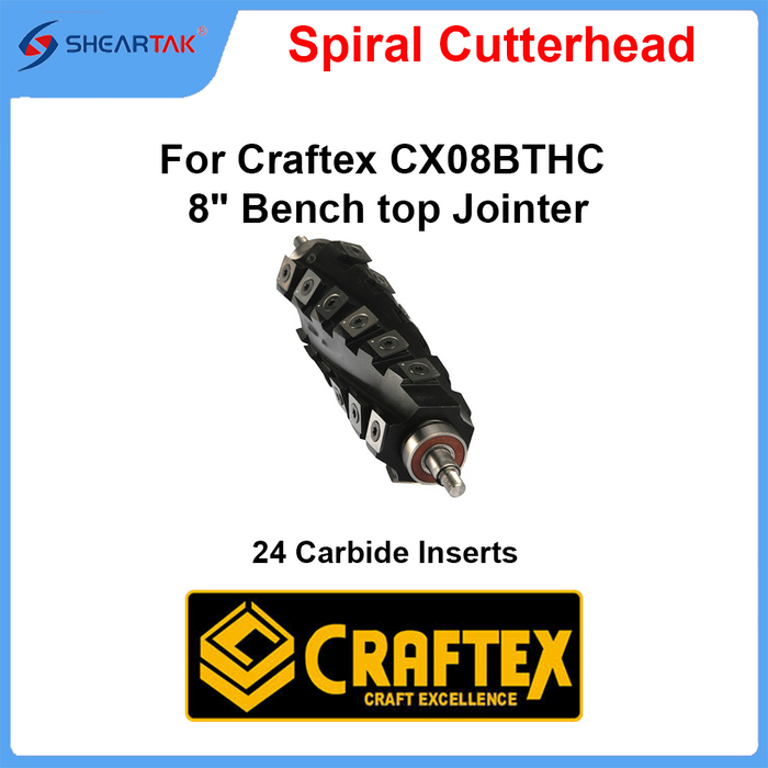 Spiral Cutterhead for Craftex CX08BTHC 8" Bench top Jointer
