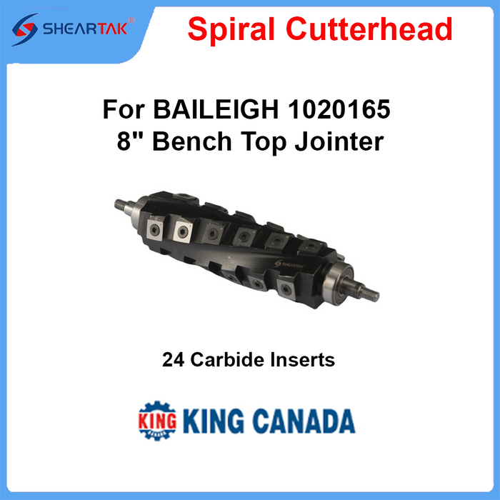 Spiral Cutterhead for BAILEIGH 1020165 8" Bench Top Jointer