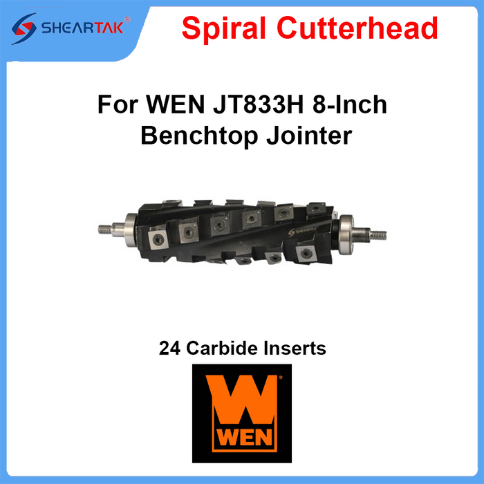 Spiral Cutterhead for WEN JT833H 8-Inch Benchtop Jointer - Sheartak Tools