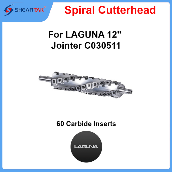 Shearcut Spiral Cutterhead for LAGUNA 12'' Jointer C030511