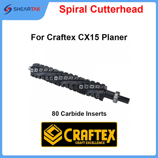 Spiral Cutterhead for Craftex CX15 Planer