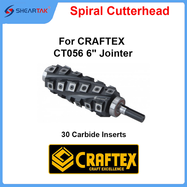 Helical Cutterhead for CRAFTEX CT056 6'' Jointer
