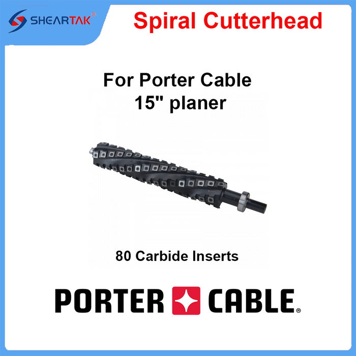 Spiral Cutterhead for Porter Cable 15" planer