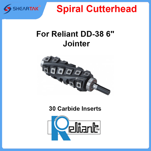Spiral Cutterhead for Reliant DD-38 6'' Jointer
