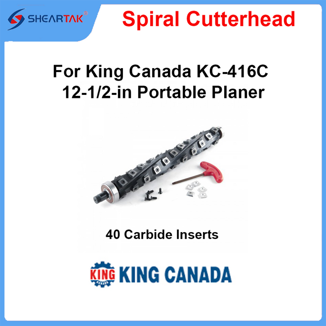 Spiral Cutterhead for King Canada KC-416C 12-1/2-in Portable Planer