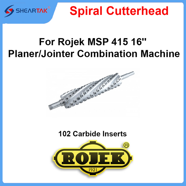 Spiral Helical Cutterhead for Rojek MP 415 16'' Thickness Planer
