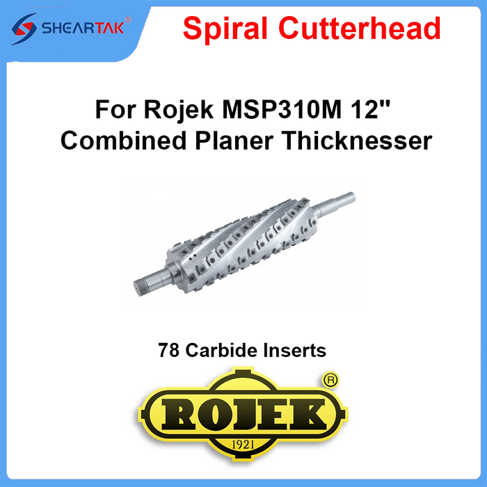 Spiral Cutterhead for Rojek MSP310M 12'' Combined Planer Thicknesser