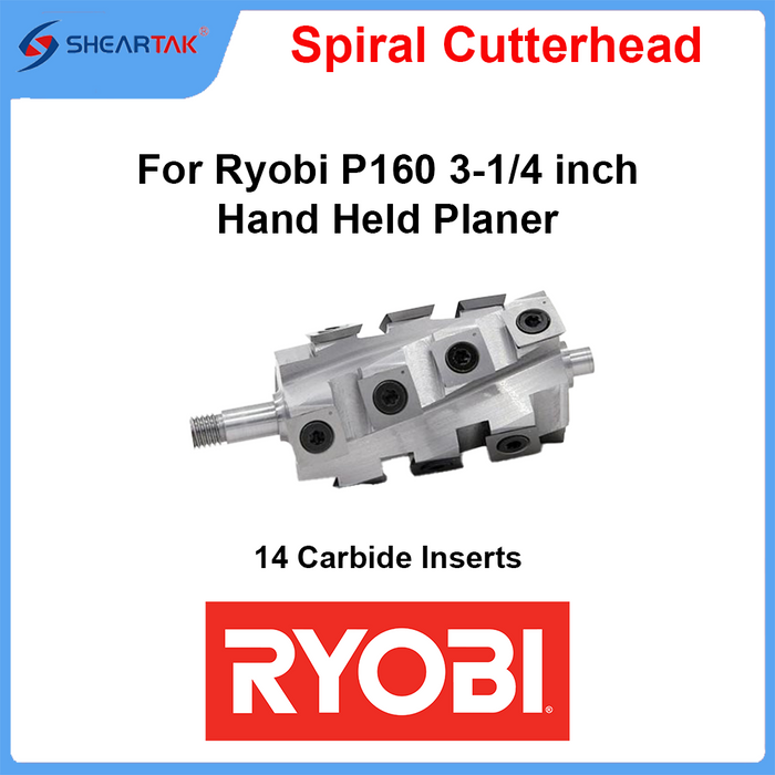 Spiral Cutterhead for Ryobi P160 3-1/4 inch Hand Held Planer