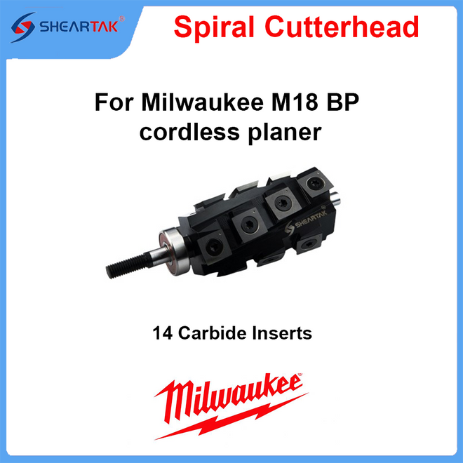Spiral Cutterhead for Milwaukee M18 cordless planer