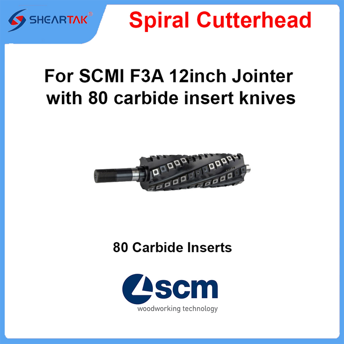 Spiral Cutterhead for SCMI F3A 12inch Jointer