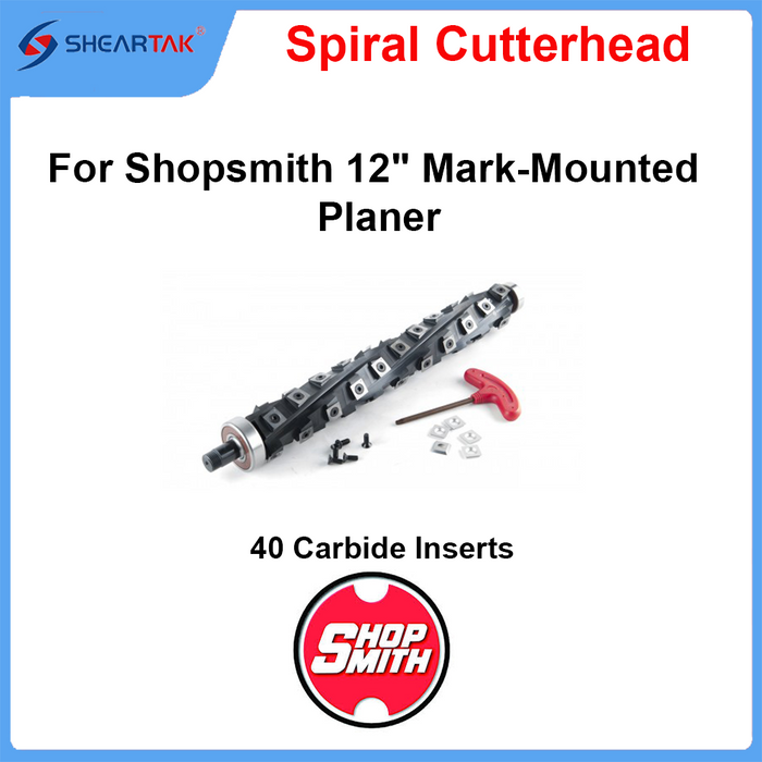 Spiral Cutterhead for Shopsmith 12" Mark-Mounted Planer