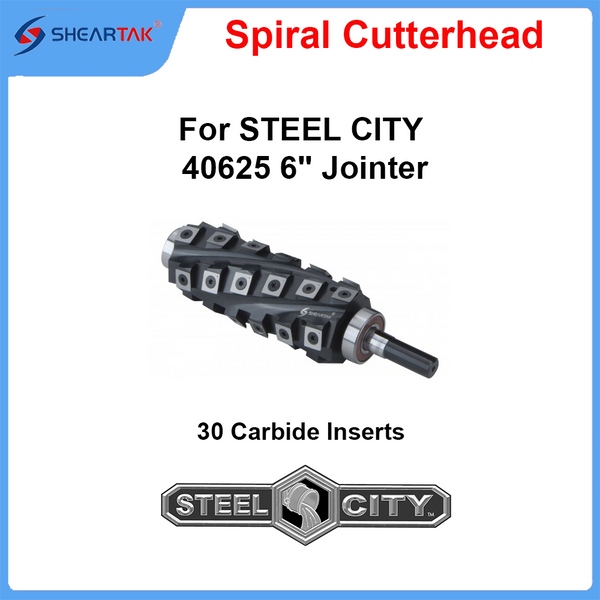 Spiral Cutterhead for STEEL CITY 40625 6'' Jointer