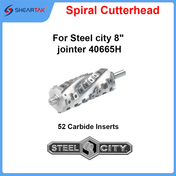Spiral Cutterhead for Steel city 8" jointer 40665H