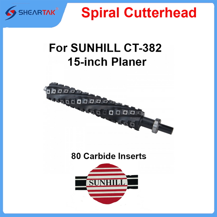 Spiral Cutterhead for SUNHILL CT-382 15-inch Planer