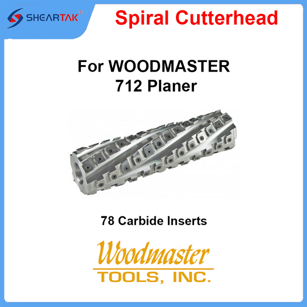 Sheartak Spiral Helical Cutterhead for WOODMASTER  712 Planer/Molder