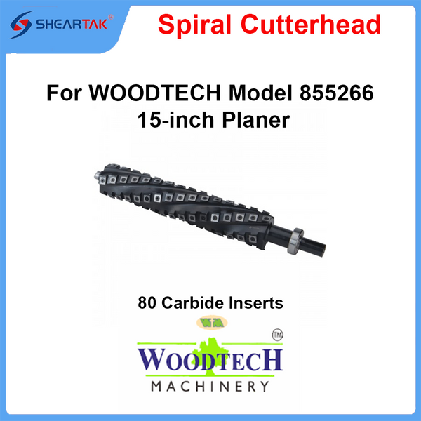 Spiral Cutterhead for WOODTECH Model 855266 15-inch Planer