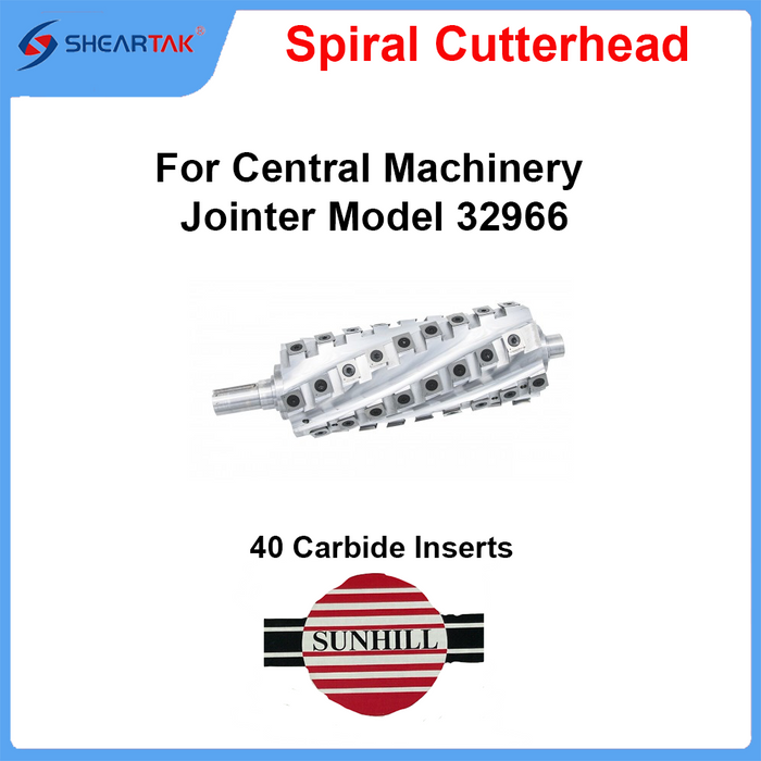 Spiral Cutterhead for Central Machinery  Jointer Model 32966