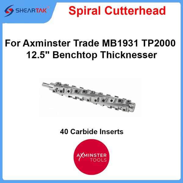 Spiral Cutterhead for Axminster Trade MB1931 TP2000 12.5" Benchtop