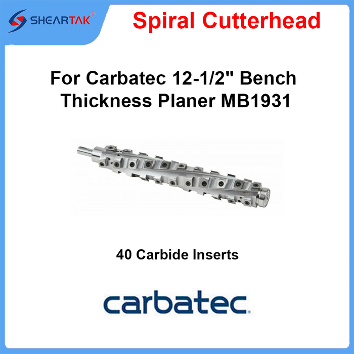 Spiral Cutterhead for Carbatec 12-1/2" Bench Thickness Planer MB1931