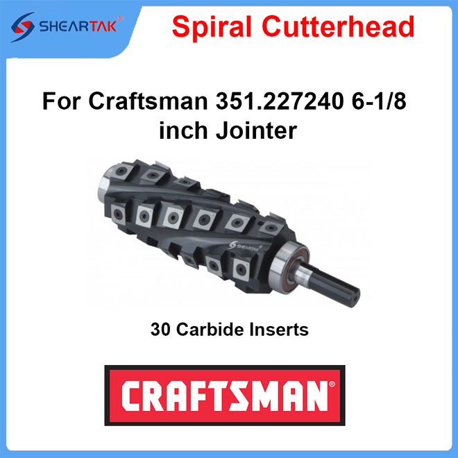 Spiral Cutterhead for Craftsman 351.227240 6-1/8 inch Jointer