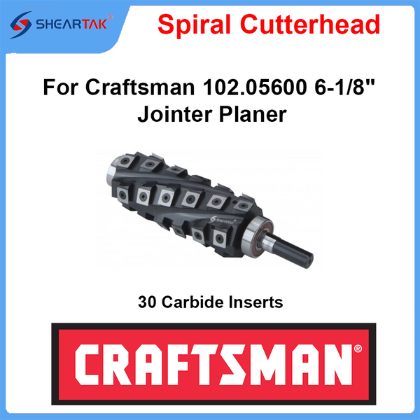 Spiral Cutterhead for Craftsman 102.05600 6-1/8" Jointer Planer
