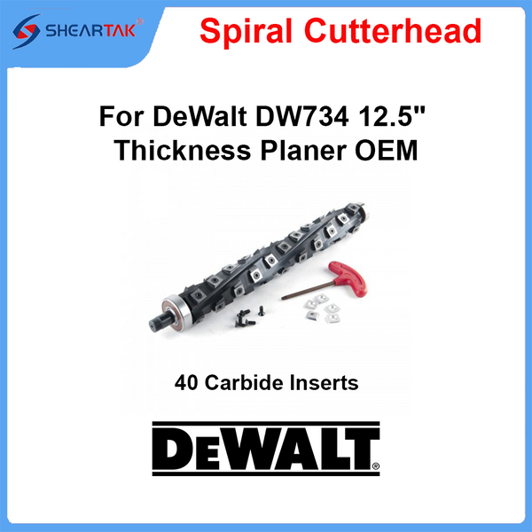 Spiral Cutterhead for DeWalt DW734 12.5" Thickness Planer OEM