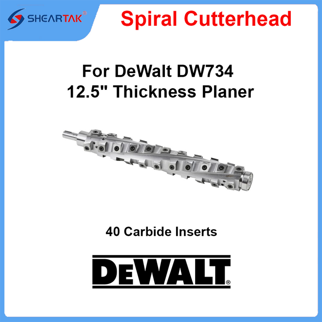 Spiral Cutterhead for DeWalt DW734 12.5" Thickness Planer
