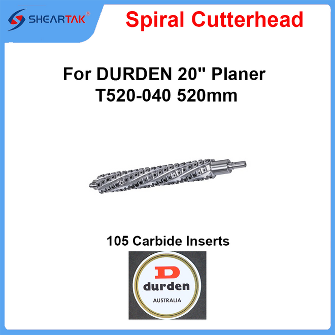 Spiral Cutterhead for DURDEN 20'' Planer T520-040 520mm