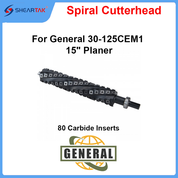 Helical Cutterhead for General 30-125CEM1 15" Planer
