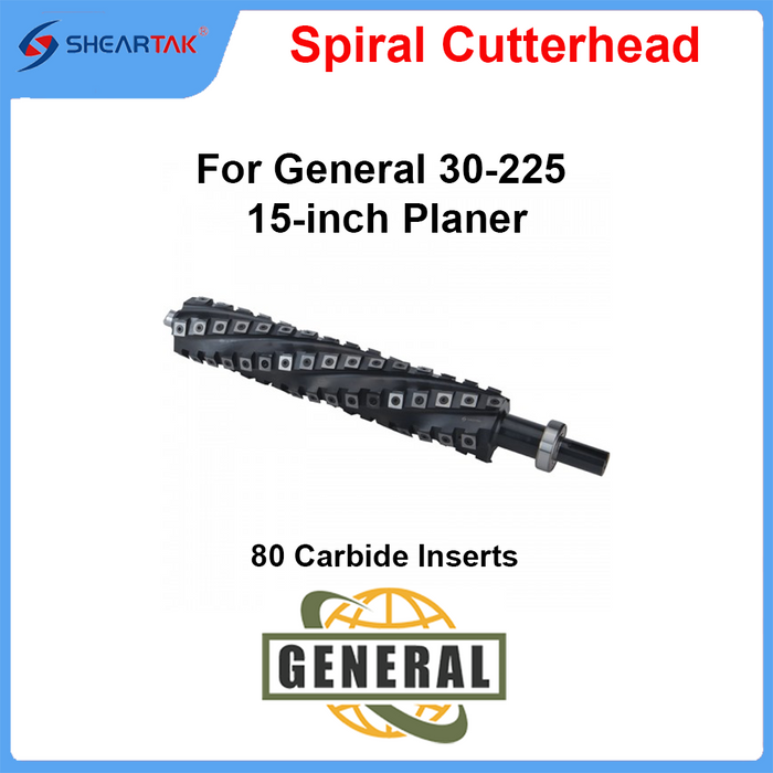 Spiral Cutterhead for General 30-225 15-inch Planer