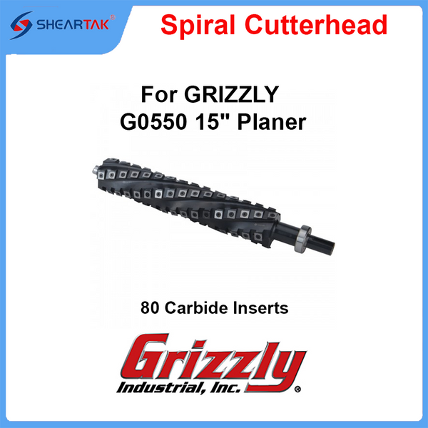 Spiral Cutterhead for GRIZZLY G0550 15" Planer