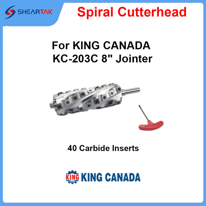 Spiral Cutterhead  KING CANADA KC-203C 8" Jointer
