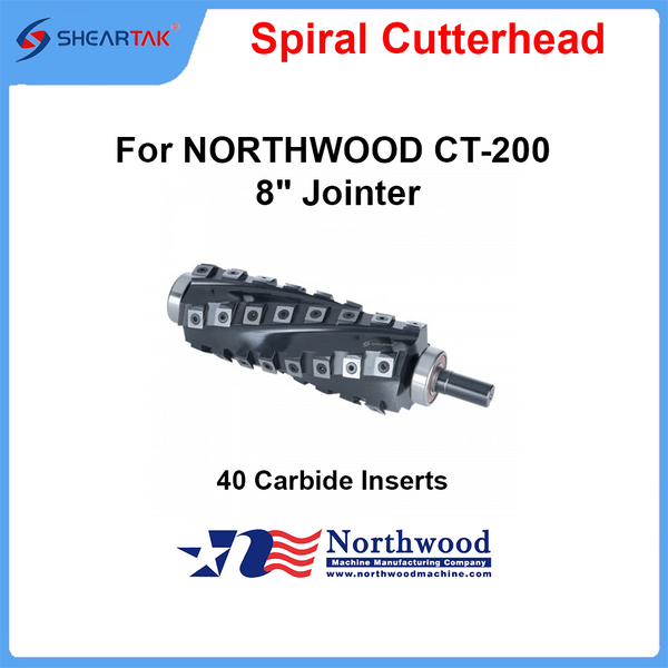 Spiral Cutterhead for NORTHWOOD CT-200 8" Jointer