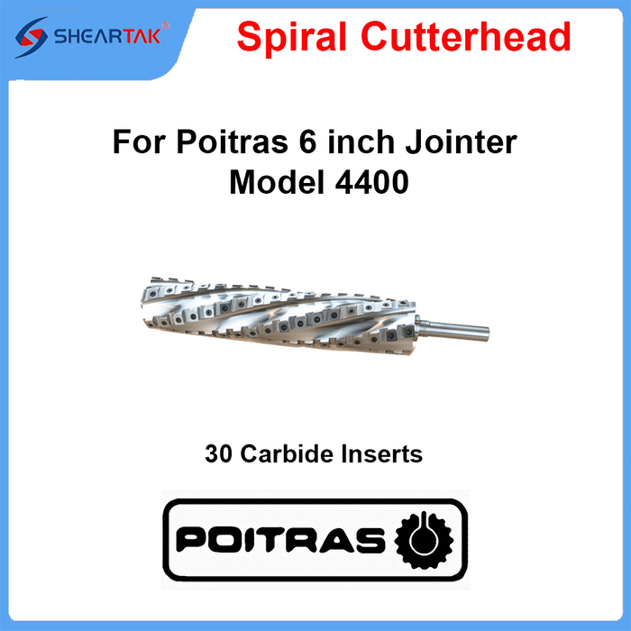 Spiral Cutterhead for Poitras 6 inch Jointer Model 4400
