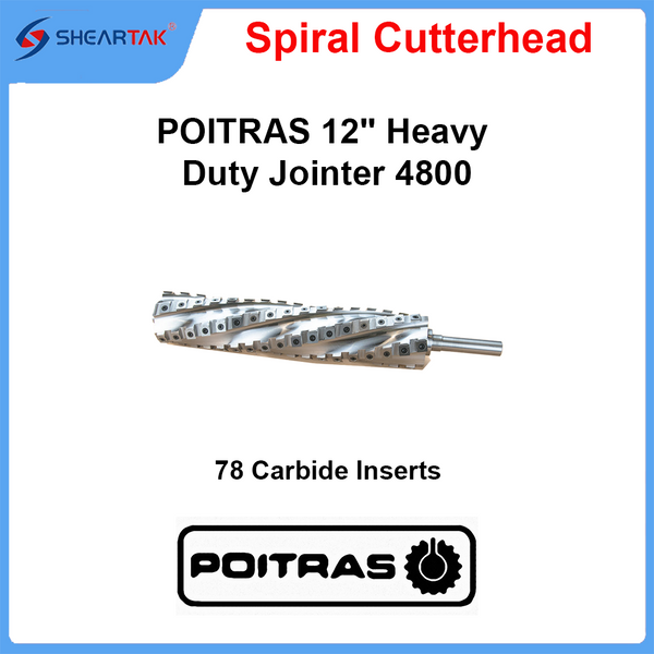 Spiral Cutterhead for POITRAS 12'' Heavy Duty Jointer 4800