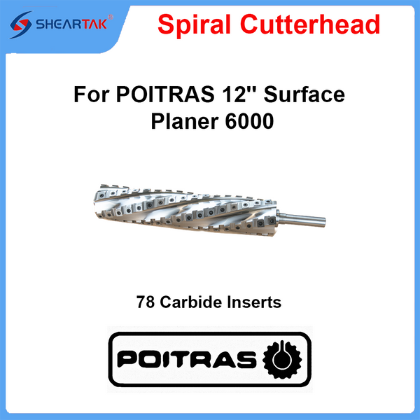 Spiral Cutterhead for POITRAS 12'' Heavy Duty Jointer 6000