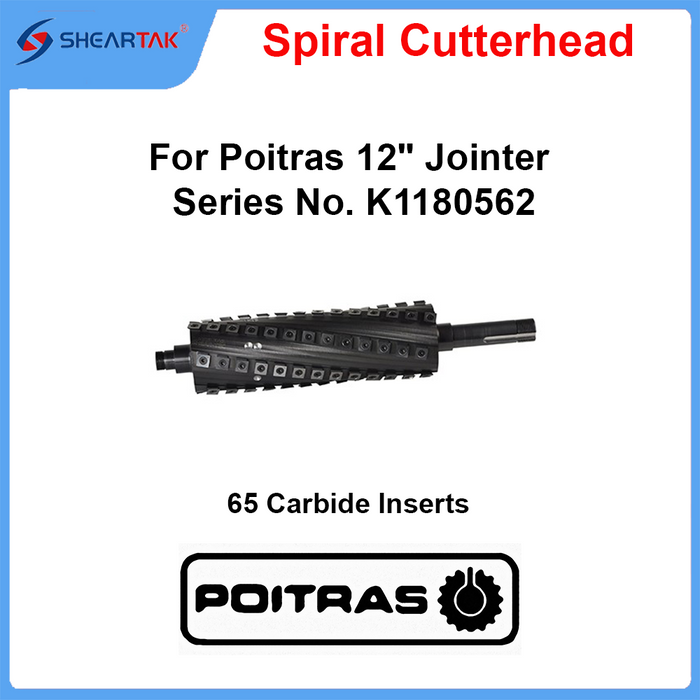 Spiral Cutterhead for Poitras 12" Jointer Series No. K1180562