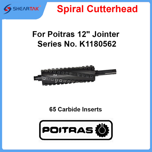 Spiral Cutterhead for Poitras 12" Jointer Series No. K1180562