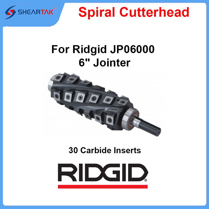 Spiral Cutterhead for Ridgid JP06000 6" Jointer