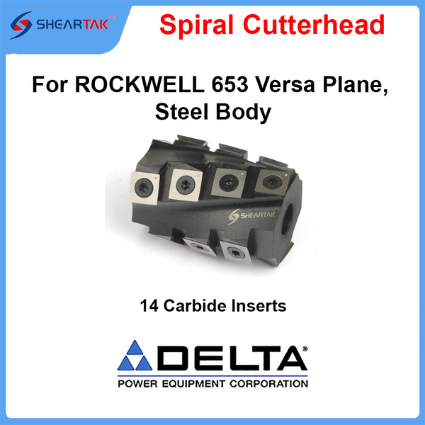 Spiral Cutterhead for ROCKWELL 653 Versa Plane, Steel Body