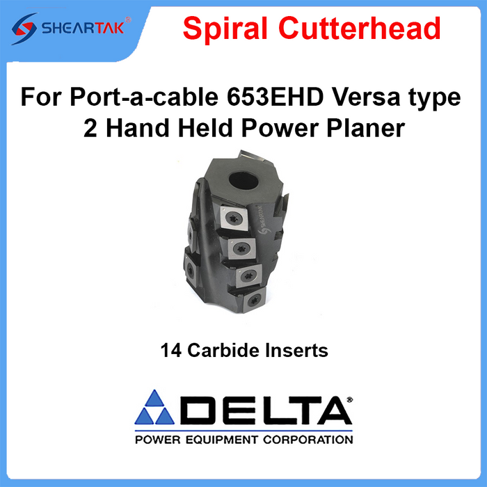 Spiral Cutterhead for Port-a-cable 653EHD Versa type 2 Hand Planer