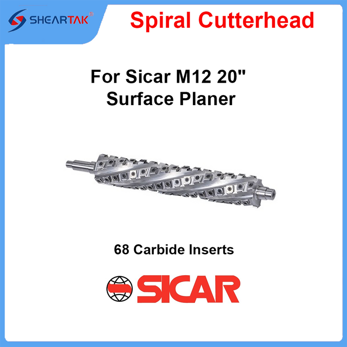 Spiral Cutterhead for Sicar M12 20" Surface Planer