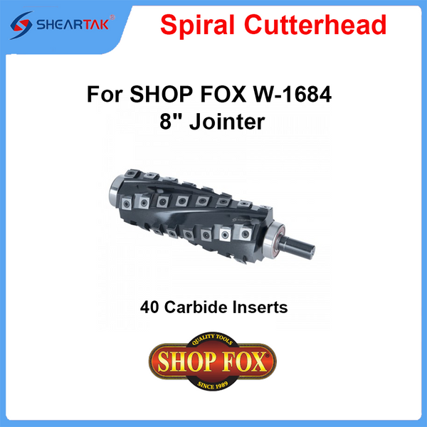 Shearcut Spiral Cutterhead for SHOP FOX W-1684 8" Jointer