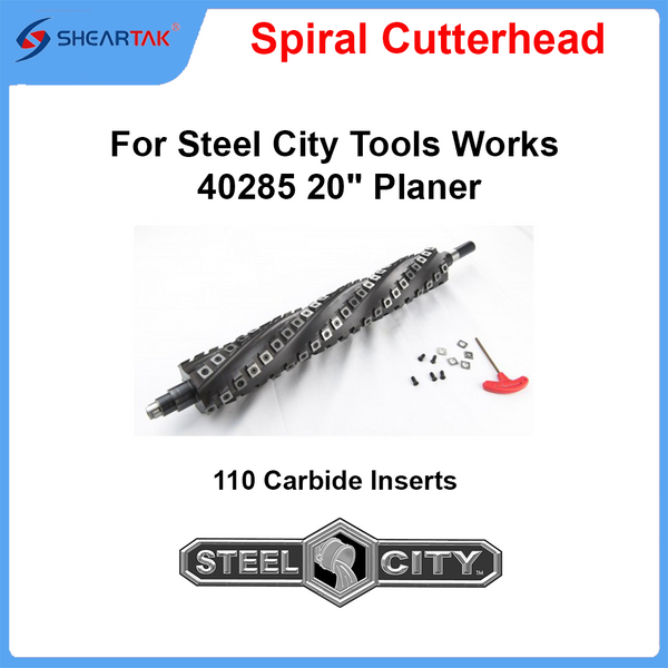 Spiral Cutterhead for Steel City Tools Works 40285 20" Planer