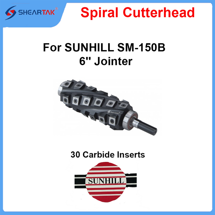 Spiral Cutterhead for SUNHILL SM-150B 6'' Jointer