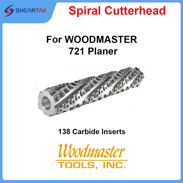 Sheartak Spiral/Helical Cutterhead for WOODMASTER 21" Planer/Molder Model 721