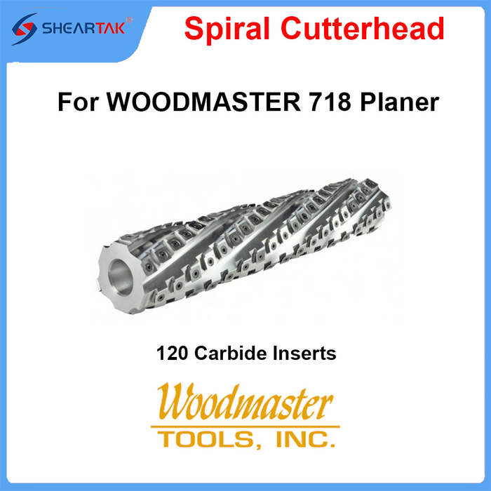 Sheartak Helical Cutterhead for WOODMASTER  18" Planer/Molder Model 718